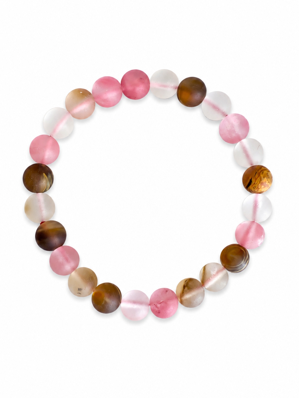 Pink Frosted Agate Bracelet – 8mm