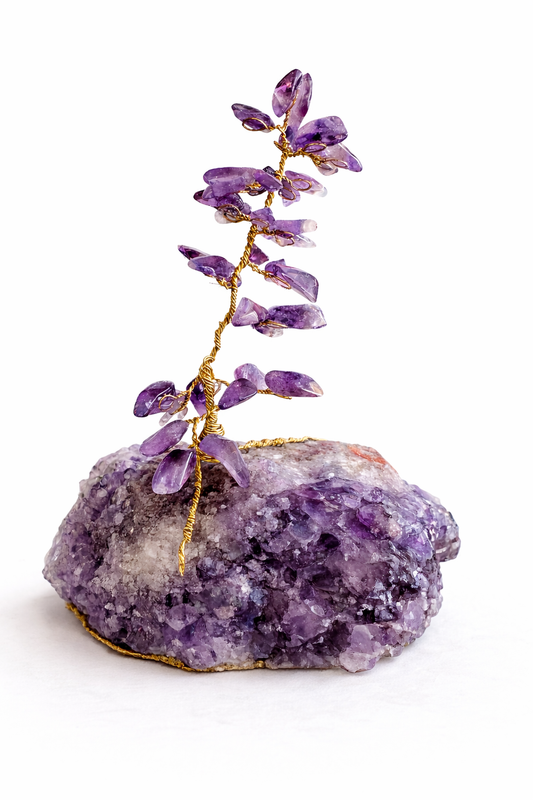 Amethyst Crystal Tree on Natural Cluster Base