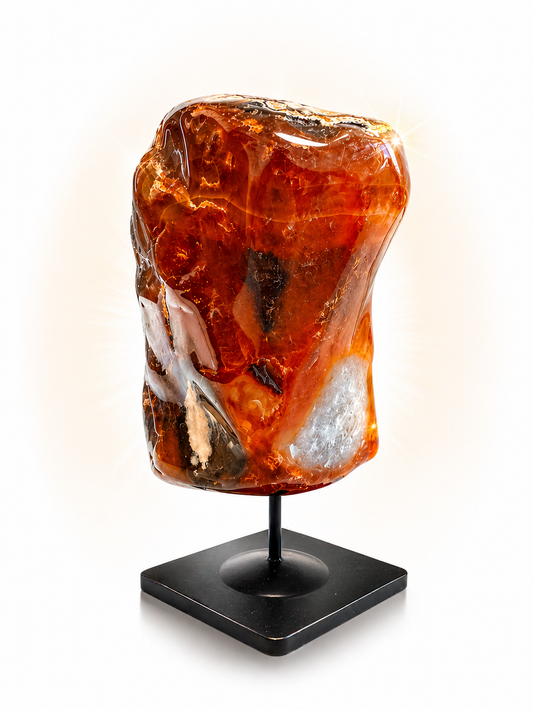 Agate Geode on Stand