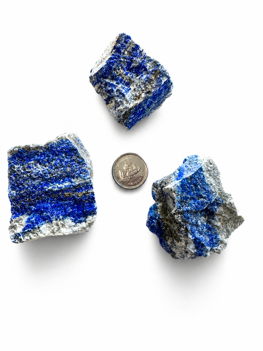 Raw Lapis Lazuli Crystal for Intuition & Protection -Set of 3
